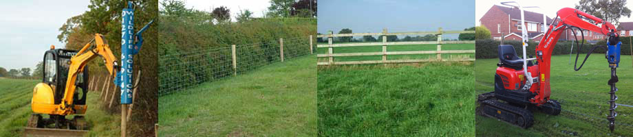 Agricultural Fencing - Digger and post puncher, stock fencing, sheep netting, post and rail fencing, digger and auger